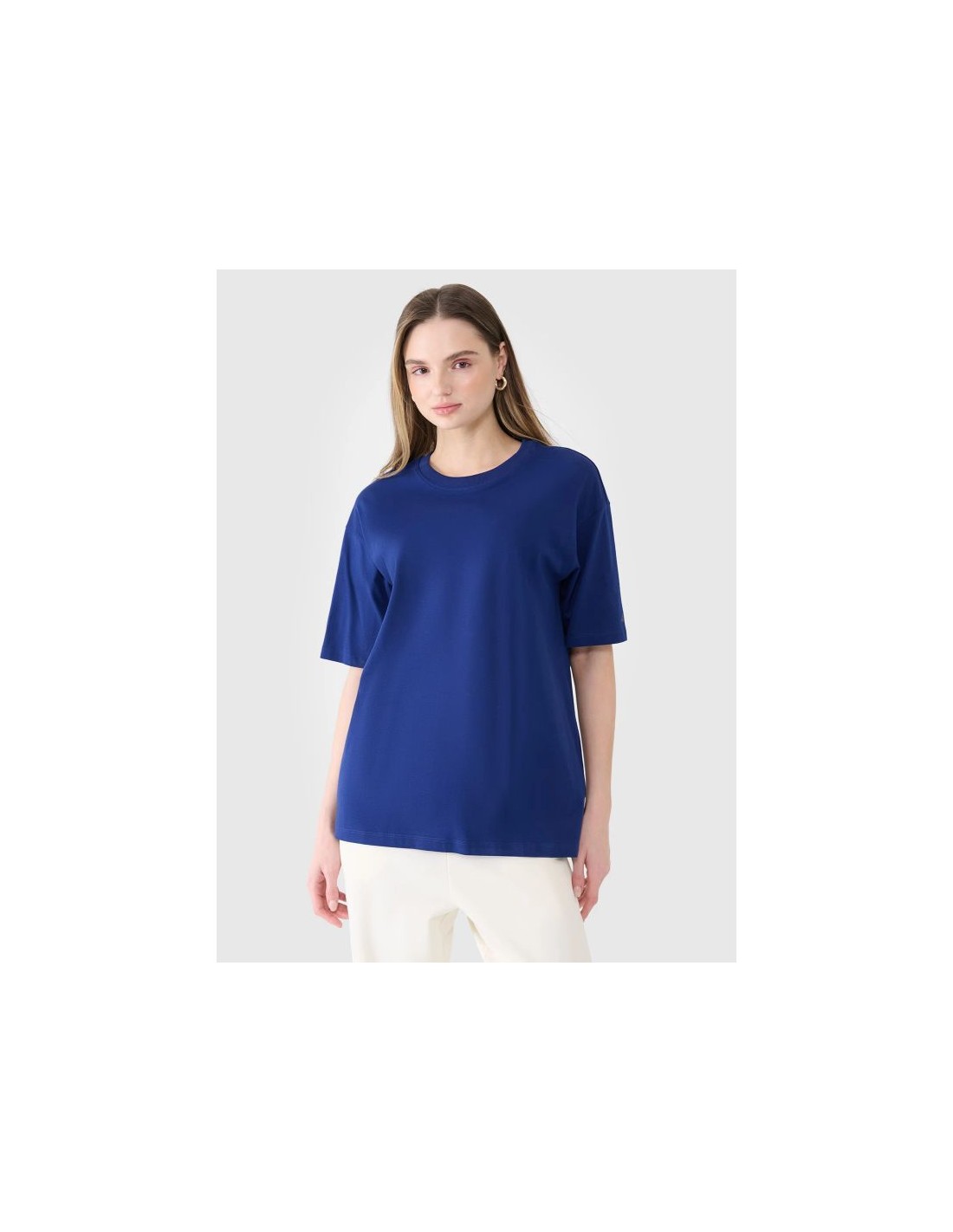 Women's oversize plain Tshirt 4F 4FRSS25TTSHF269431S