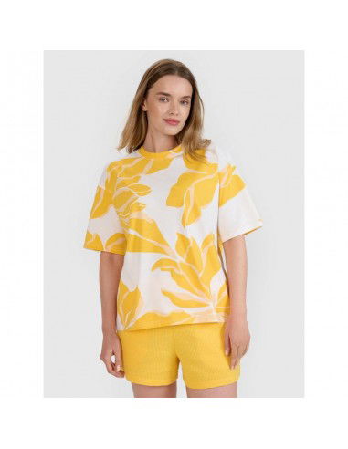 Women's oversize printed Tshirt 4F...