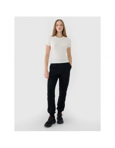 Women's slim ribbed tshirt 4F...