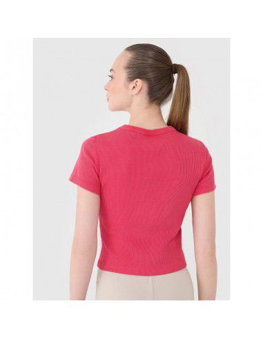 Women's slim ribbed tshirt 4F...