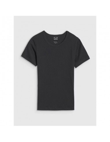 Women's slim ribbed tshirt 4F...