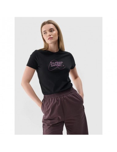 Women's slim Tshirt with print 4F 4FRSS24TTSHF249920S