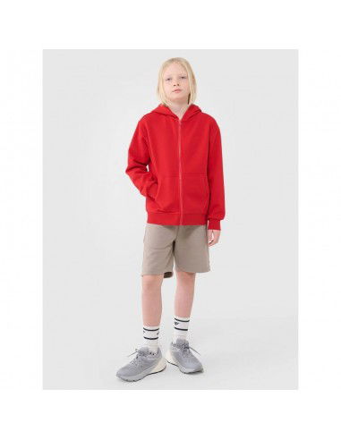 Boys' sweatshirt with a hood zipup 4F...