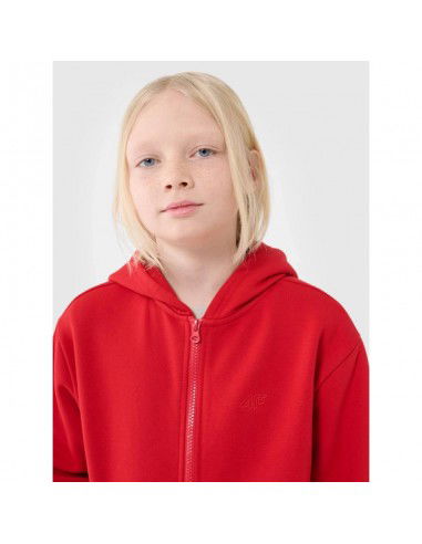 Boys' sweatshirt with a hood zipup 4F...
