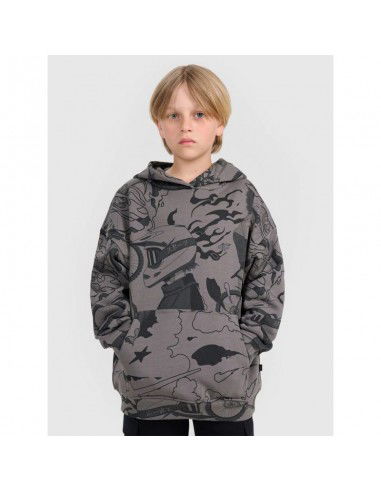 Boy's sweatshirt with hood open 4F...