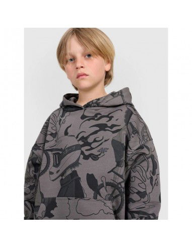 Boy's sweatshirt with hood open 4F...
