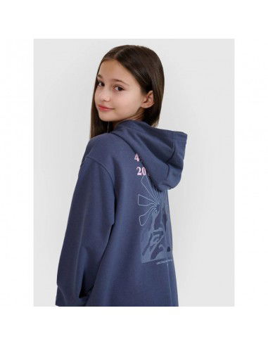 Girls' sweatshirt with a hood 4F...
