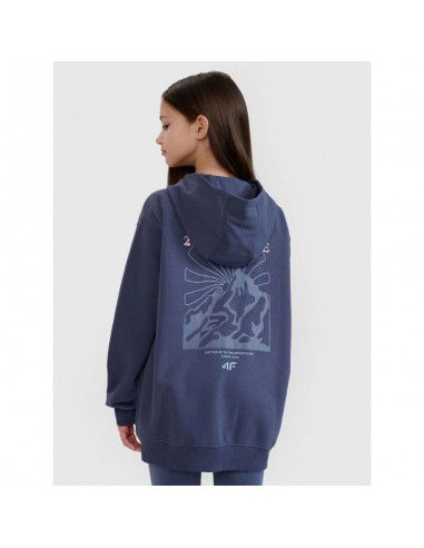 Girls' sweatshirt with a hood 4F...