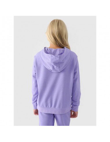 Girls' sweatshirt with hood open 4F...