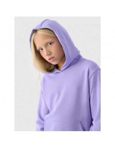 Girls' sweatshirt with hood open 4F...