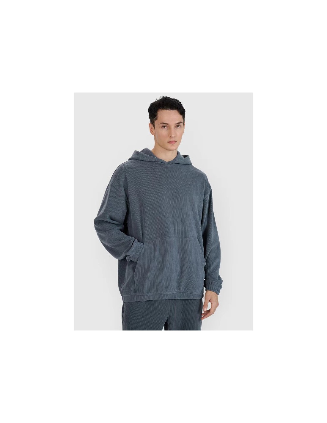 Men's sweatshirt with hood open 4F 4FRSS25TSWSM218122S