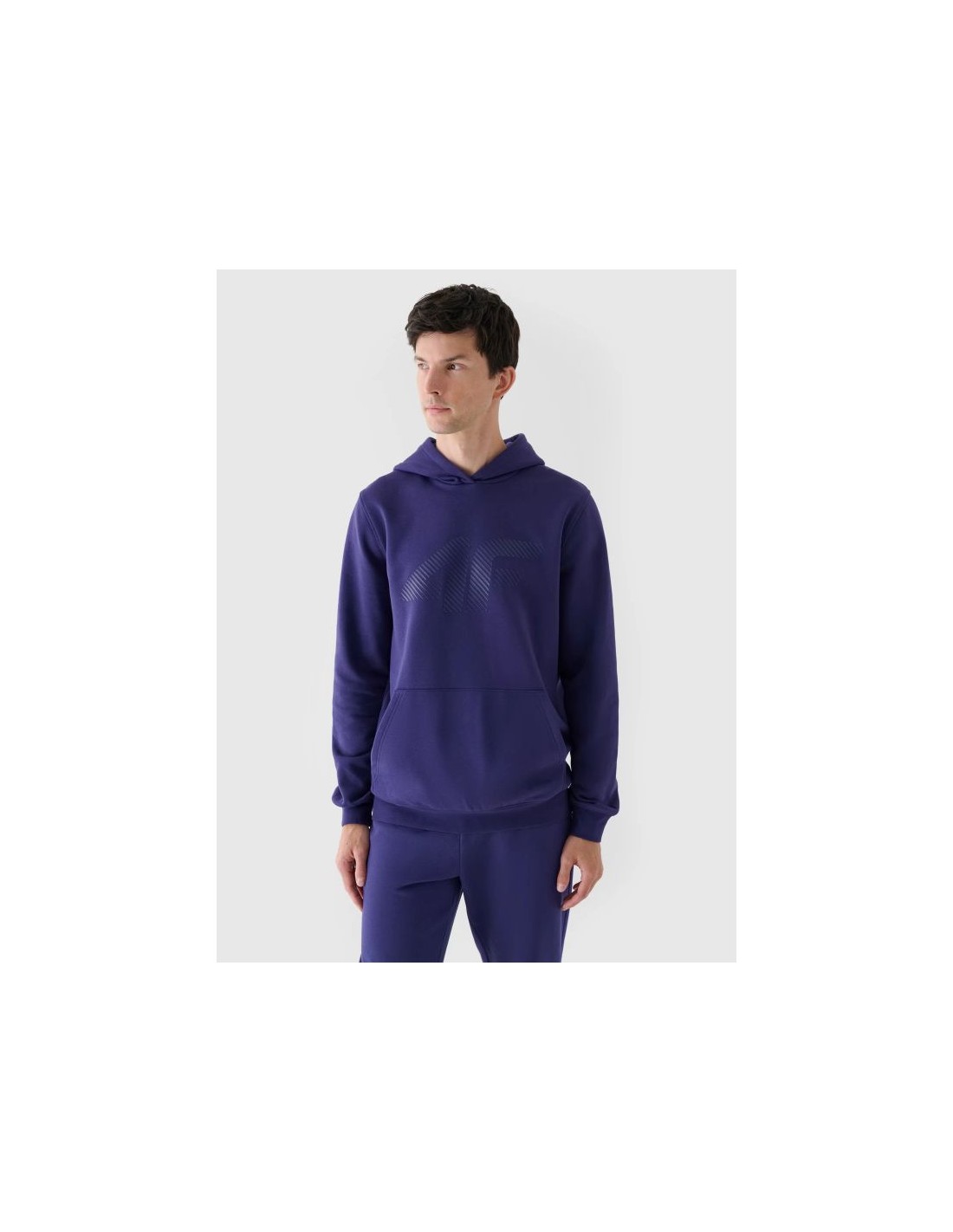 Men's sweatshirt with hood open 4F 4FWMM00TSWSM176631S