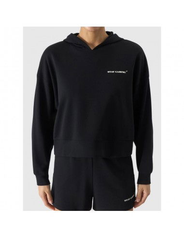 Women's sweatshirt with hood open 4F...