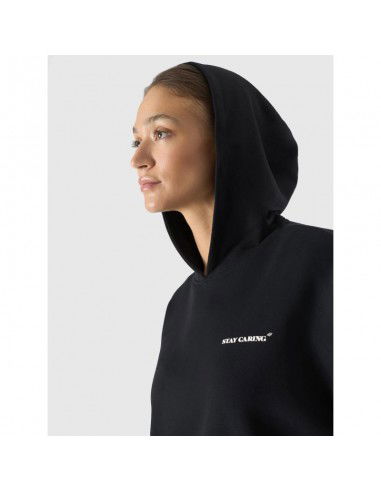 Women's sweatshirt with hood open 4F...