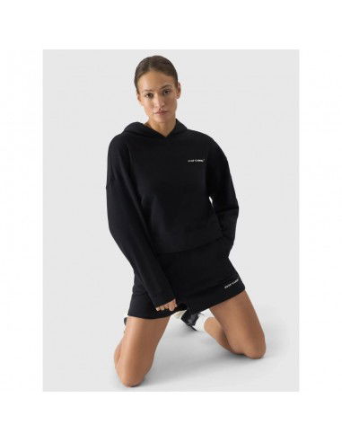 Women's sweatshirt with hood open 4F...