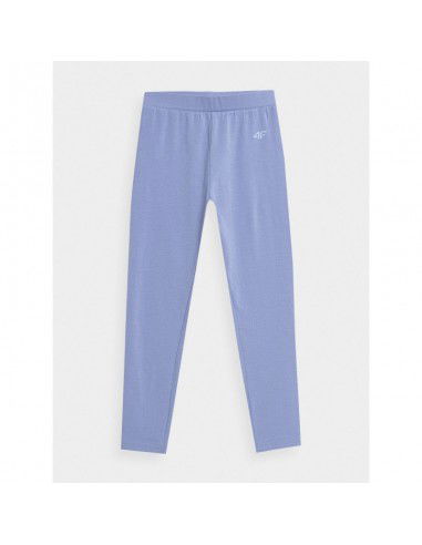 Girls' elastic cotton leggings 4F Junior