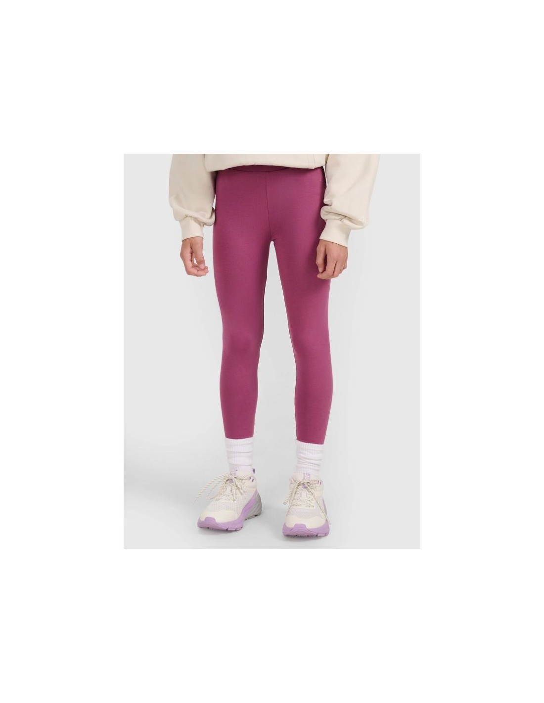 Girls' knitted leggings 4F 4FJRAW25TTIGF29150S
