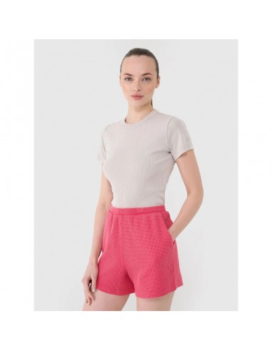 Women's casual waffle knit shorts 4F 4FRSS25TSHOF69954S