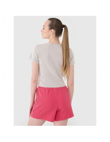 Women's casual waffle knit shorts 4F 4FRSS25TSHOF69954S