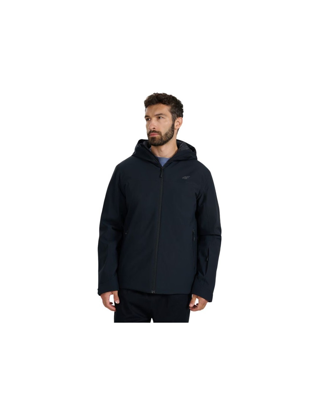 Men's ski jacket 4F M0787 deep black 4FWAW25TTJAM0787 20S