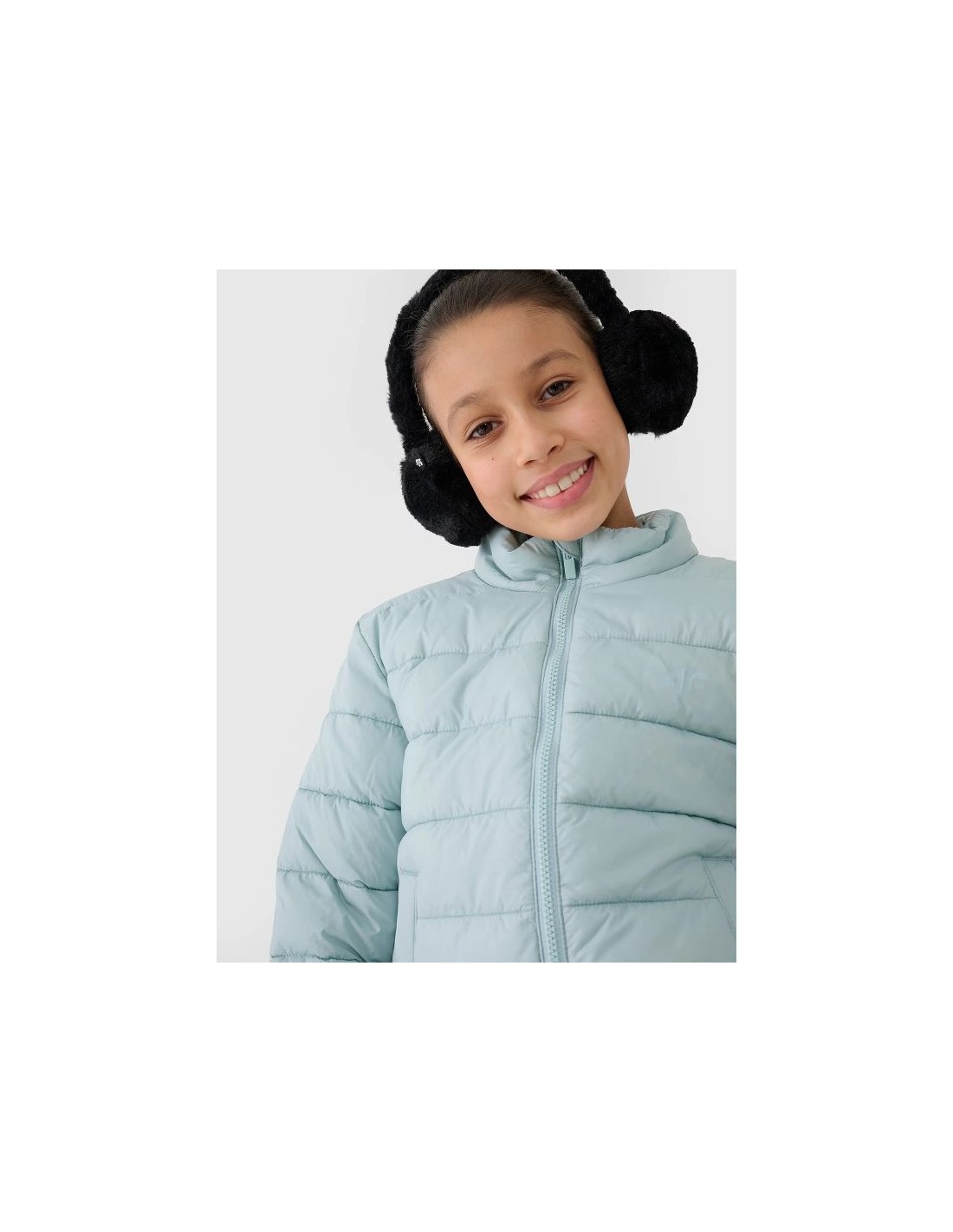 Girls' down jacket with synthetic filling 4F 4FJWSS25TDJAF51547S