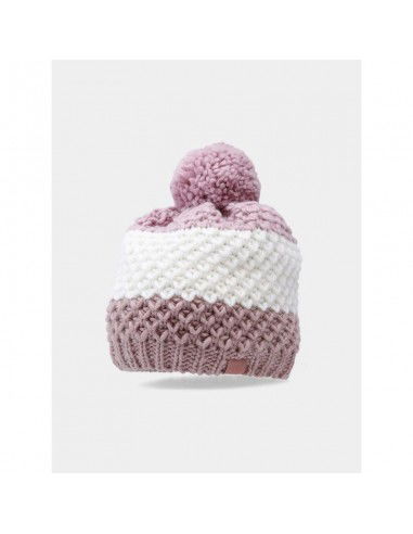 Girls' winter hat with wool 4F Junior