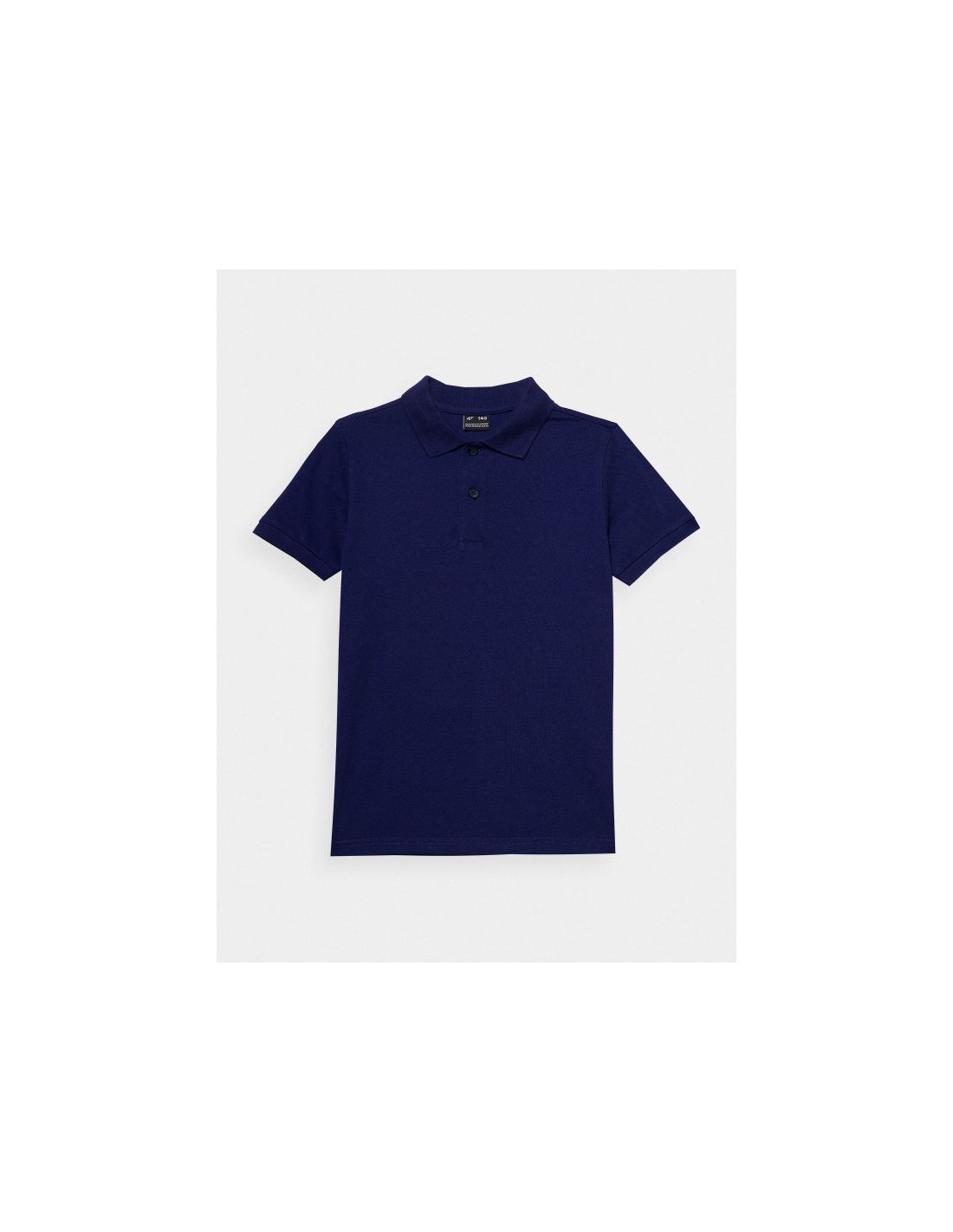 Boy's 100 cotton plain polo shirt 4F