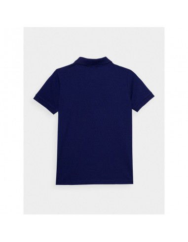 Boy's 100 cotton plain polo shirt 4F