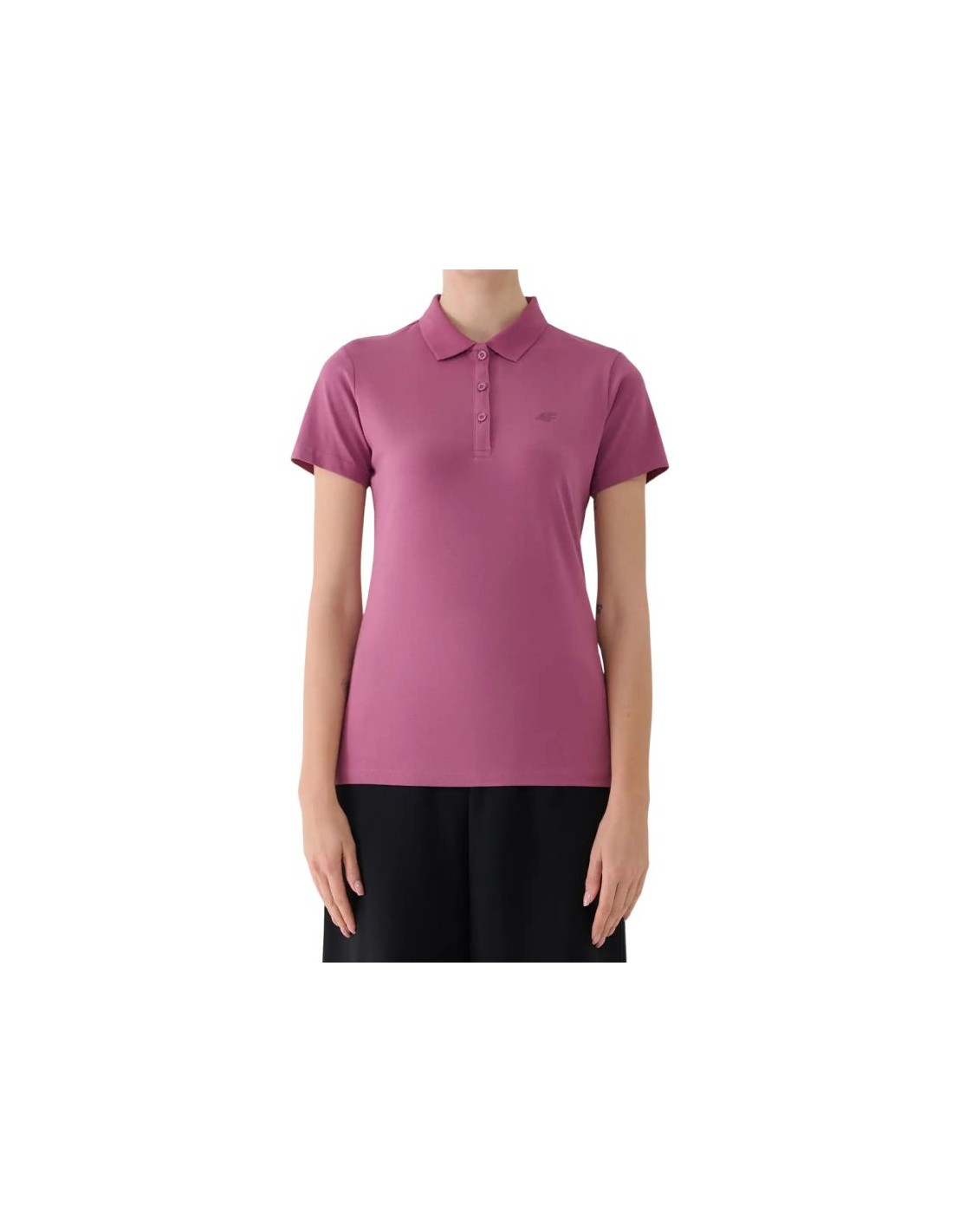 Women's polo shirt 4F F554 burgundy 4FWAW25TPTSF554 60S