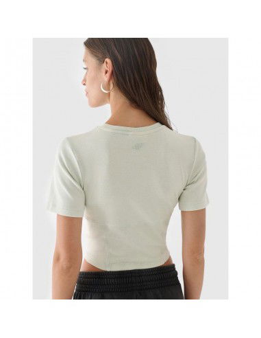 Women's crop top slim plain 4F...