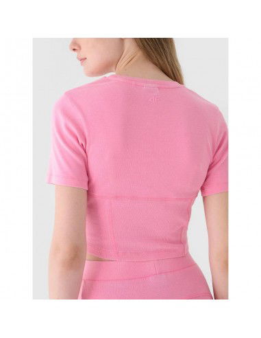 Women's crop top slim plain 4F...