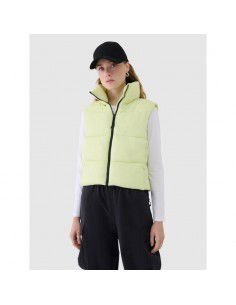 Cropped down vest with...