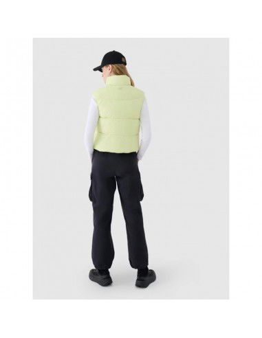 Cropped down vest with synthetic...
