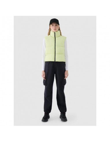 Cropped down vest with synthetic...