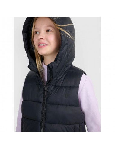 Girls' down vest with synthetic...