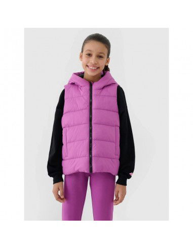 Girls' down vest with synthetic...