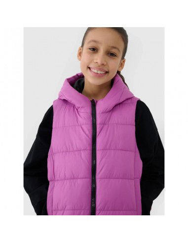 Girls' down vest with synthetic...
