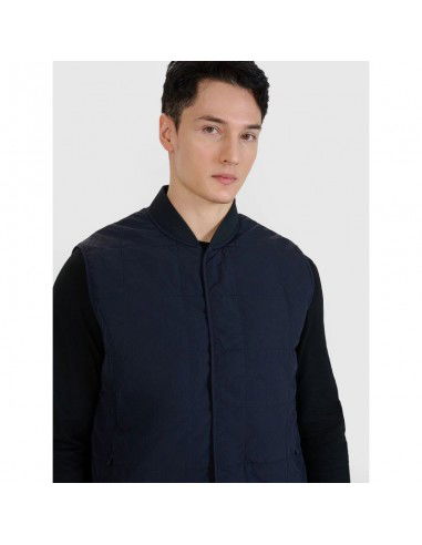 Men's sleeveless vest with standup...