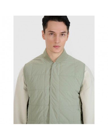 Men's sleeveless vest with standup...