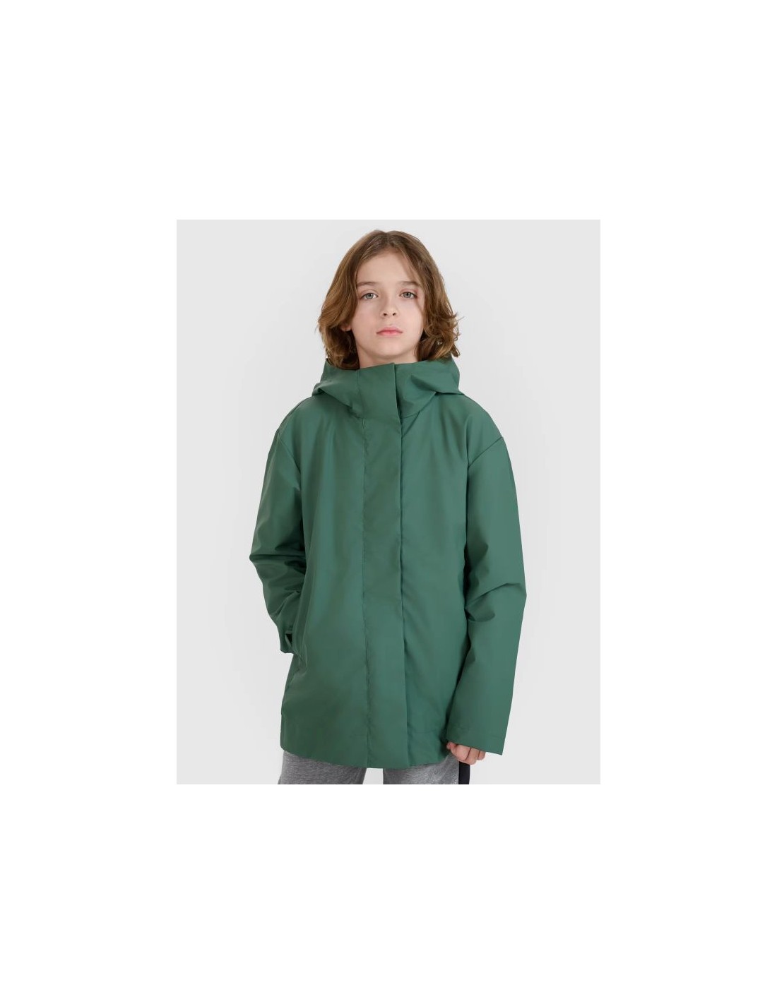 Children's transitional raincoat with rubber coating 4F 4FJWSS25TJACU21341S