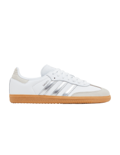 adidas Samba OG White Silver Metallic Grey Women's JI2725 MBS