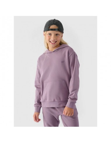 Girls' sweatshirt with hood open 4F...