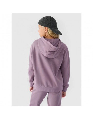 Girls' sweatshirt with hood open 4F...