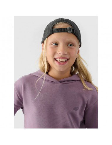 Girls' sweatshirt with hood open 4F...