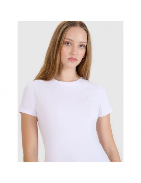 Women's slim plain T-shirt (2-pack) - Λευκό