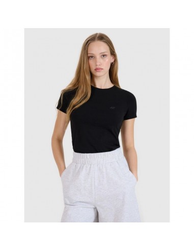 Women's slim plain T-shirt (2-pack) - Black