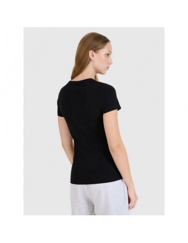 Women's slim plain T-shirt (2-pack) - Black