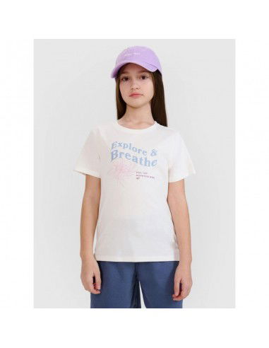 Girls' regular printed Tshirt 4F...