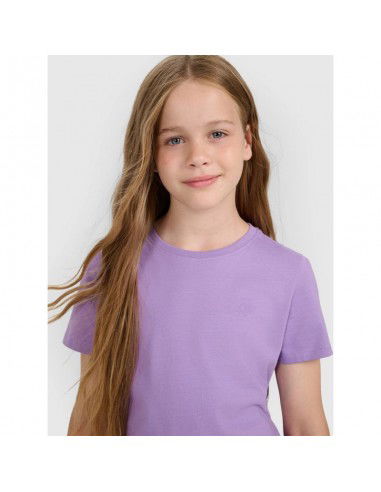 Regular plain girls' Tshirt 4F...