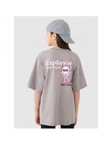 Girls' oversize Tshirt with print 4F...